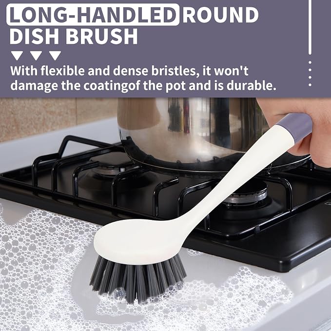 Xicennego 3 Pack Kitchen Cleaning Brush Set, 1 Pot and Dish Cleaning Brush - Image 2