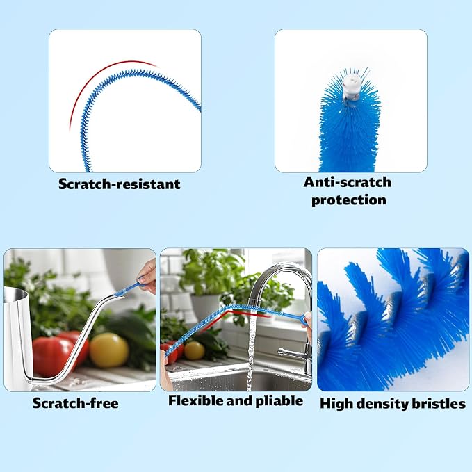 4pcs Straw Cleaner Brushes for Stanley, 12.4in Extra Long Full Bristles - Image 4