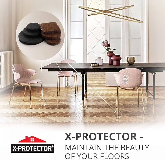 235 pcs Felt Furniture Pads Brown & Black X-Protector! Huge Quantity of - Image 6
