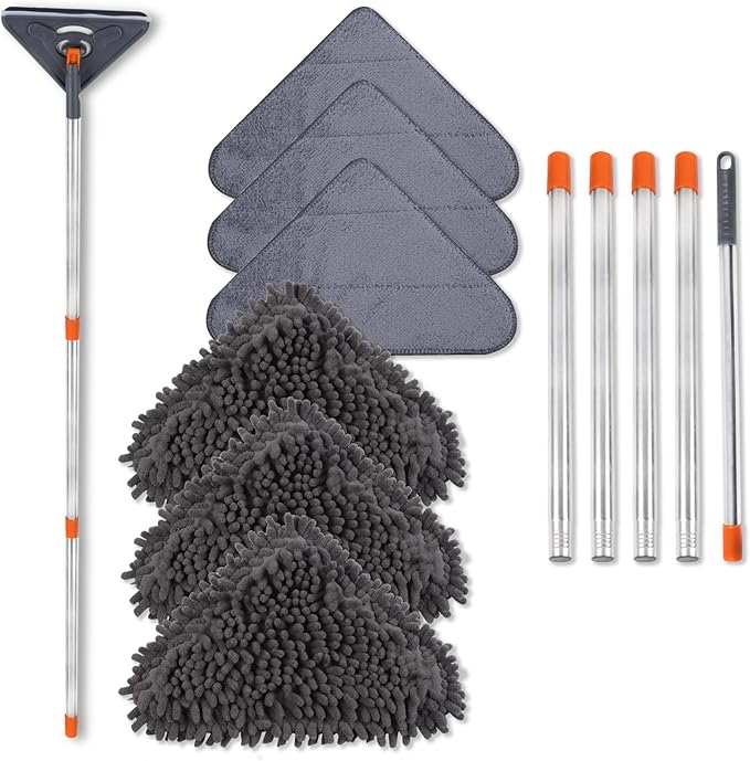 Wall Cleaner Mop with 79 Inches Long Handle, 360° Wall Washer Cleaner Tool by NWGOF