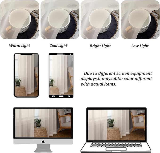 Chyhomenyc Sheer Cream Valances - Image 3