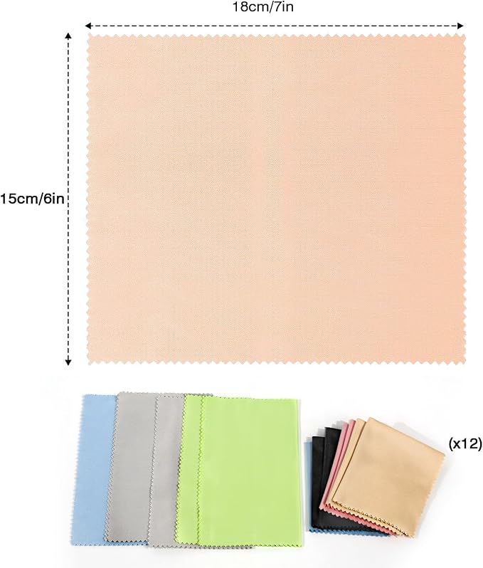 12Pack Assorted Colors Microfiber Cleaning Cloths, 6x7in - Image 3