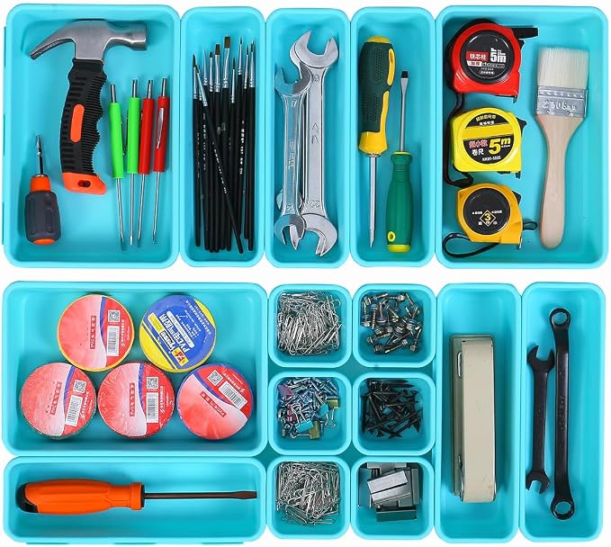 15 PCS Interlocking Desk Drawer Organizer Separator - Image 6