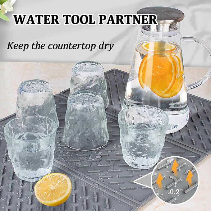 Dish Drying Mat, Silicone Drying Mat - Image 2