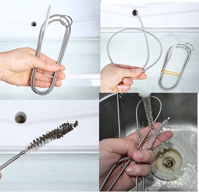 2 Pack 60 Inch Long Flexible Tube Cleaning Brush, Stainless Steel and Nylon - Image 3