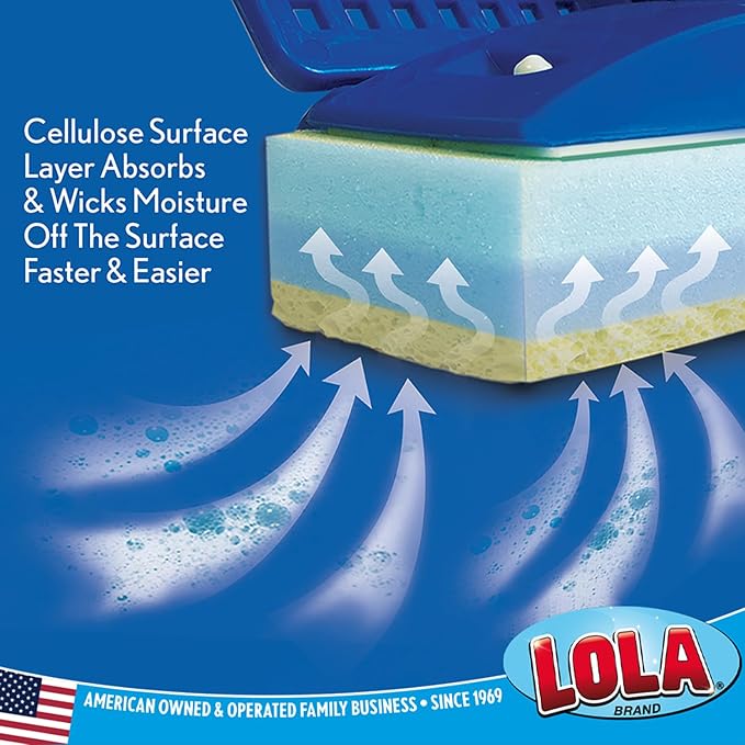 LOLA Squeeze Sponge Mop Refill, 6 Pack, w/Foam & Natural Cellulose Layer - Image 4