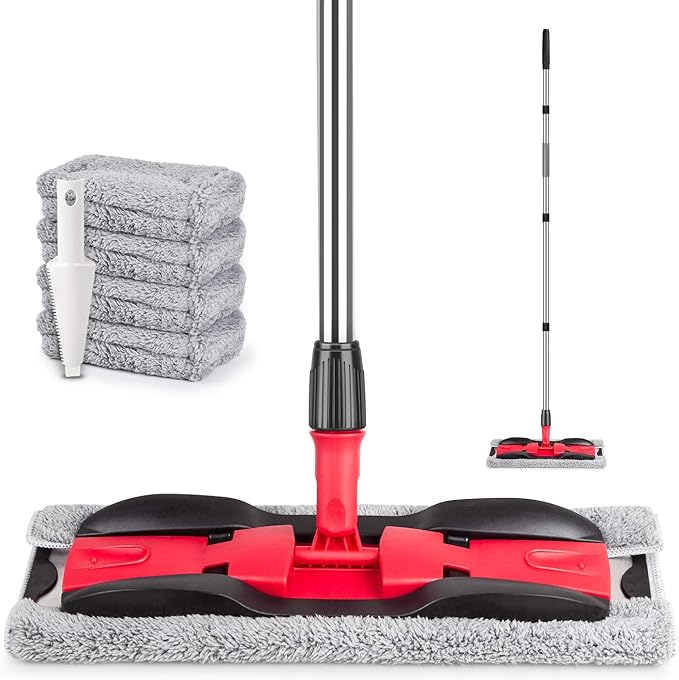 Microfiber Mops for Hardwood Floor Cleaning: MEXERRIS Flat Floor Mop by MEXERRIS
