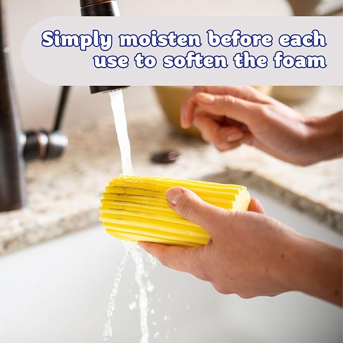 Scrub Daddy Damp Duster, Ridged Wet Dust Sponge - Image 6