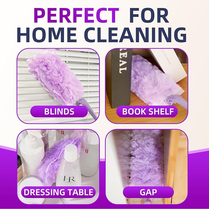 Duster Refills 20-Pack with 2 Handles ， Fits All Swiffer Handles ，4X Efficient - Image 5