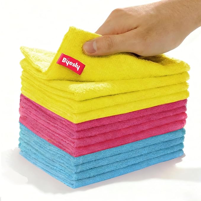 12-Pack Microfiber Cleaning Cloth, 11.5x11.5 Microfiber Towels by Unknown