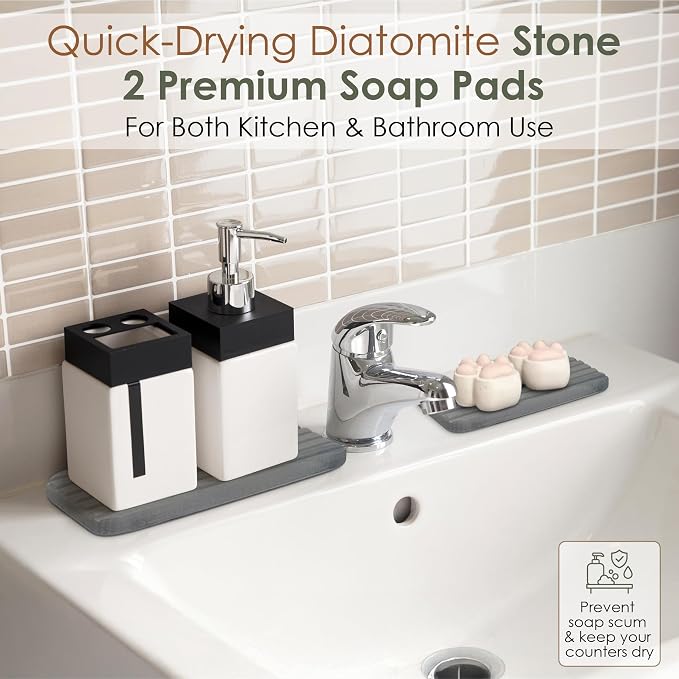 3-Pack Large Stone Kitchen Dish Drying Mat - Image 6