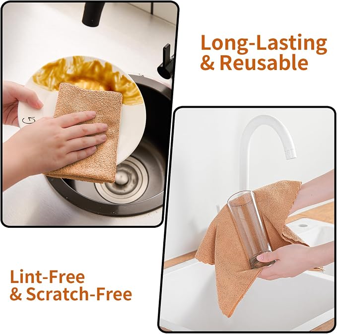 80 Pack Microfiber Cleaning Cloth Roll, Lint Free Rags & Tear Away Reusable - Image 5