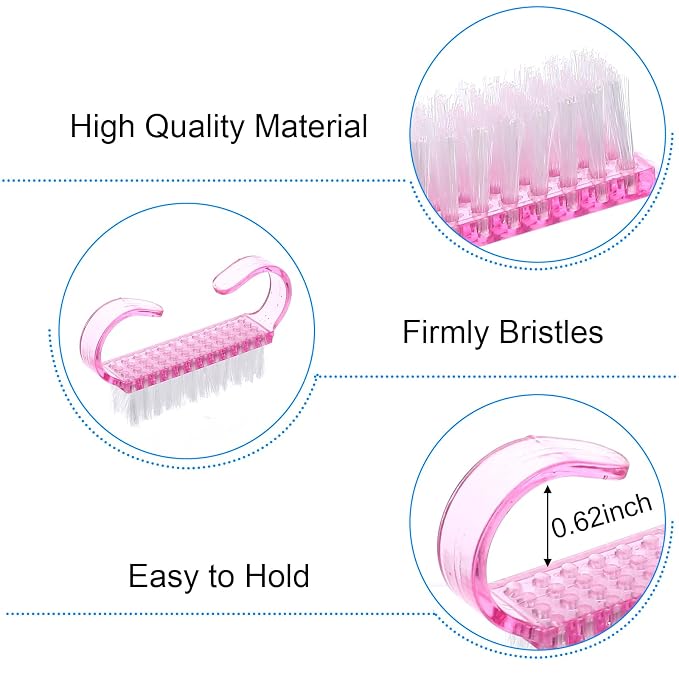27Pcs Handle Grip Nail Brush Mini Nail Brushes Hand Fingernail Brush Colorful - Image 3