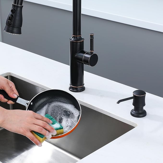 Soap Dispenser for Kitchen Sink, Built-in and Refill-from-Top Design - Image 8