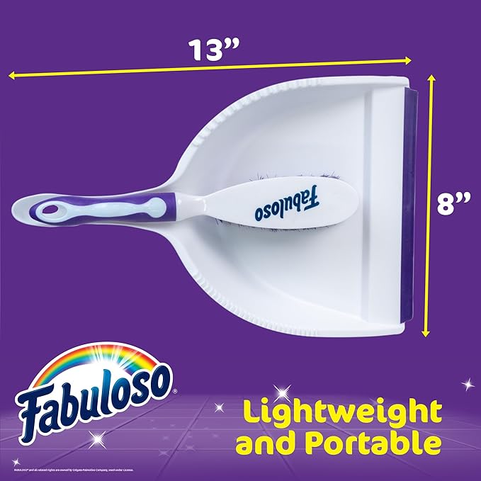 Fabuloso Brush and Dustpan Set, Compact Hand Broom Floor Sweeper - Image 6