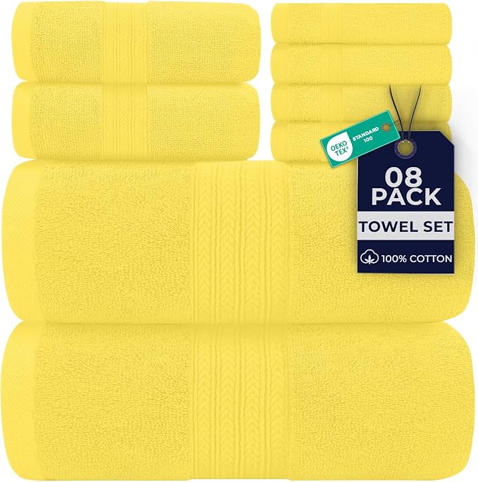 DAN River 8 PC Luxury Bath Towels by DanRiver