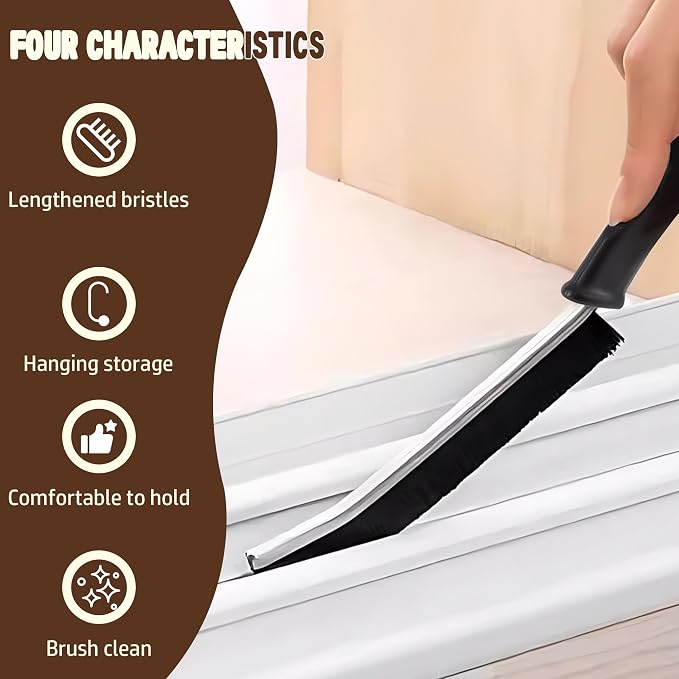 3Pcs Crevice Cleaning Brush Tool Grout Brush Cleaning Supplies, Home Essentials - Image 4