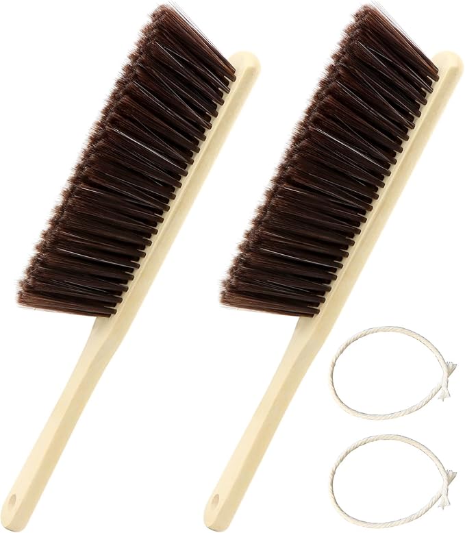 2 Pieces Wooden Hand Broom Brushes, Bench Brush by CALIDAKA