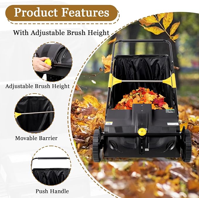 21 Inch Lawn Sweeper Push Hand Powered - Image 4