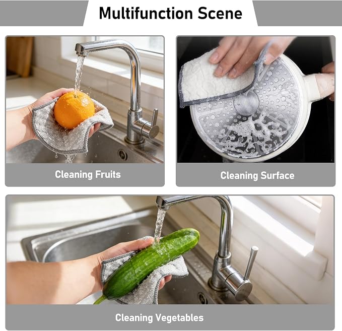 XANGNIER 10 PCS Multipurpose Wire Dishwashing Rags, 2025 New Upgrade Non - Image 7