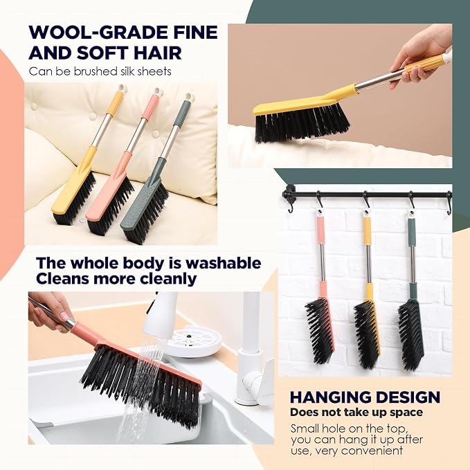 6 Pcs 17'' Hand Broom Brush Dust Brushes Soft Bristle Cleaning Brushes Handheld - Image 5