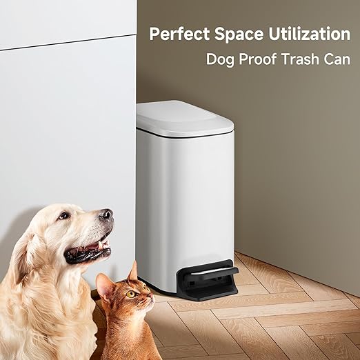 TIPGO Slim Bathroom Trash Can - Image 8