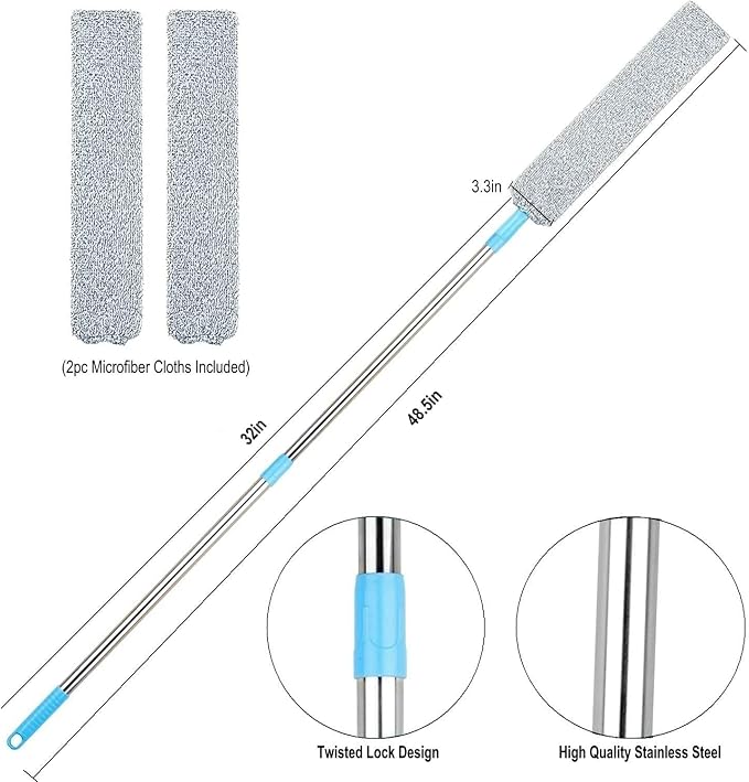 Retractable Gap Dust Cleaner Under Appliance Microfiber Duster Dust Brush - Image 5