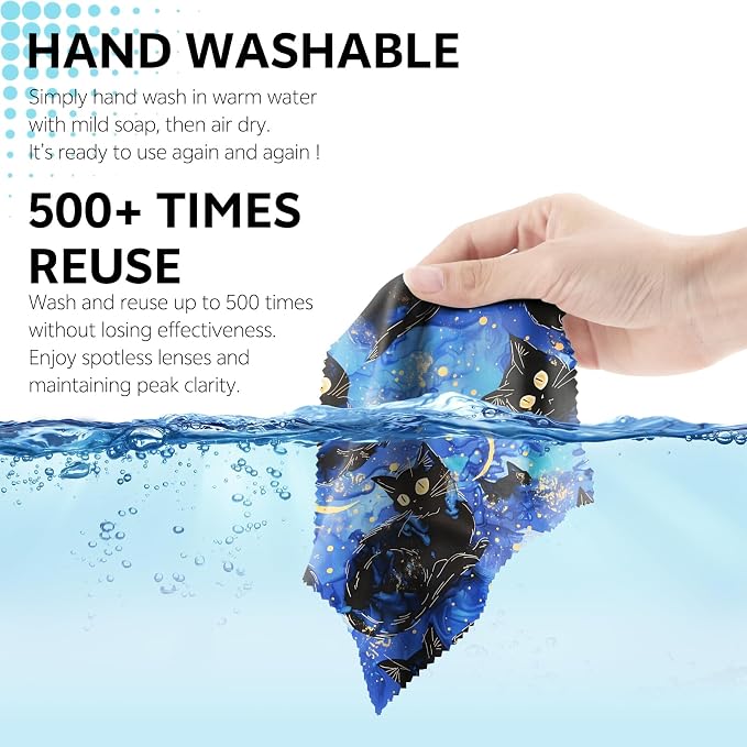 6 PCS Glasses Cleaning Cloth Eyeglass Lens Cleaning Cloth Eyeglasses Wipes - Image 5