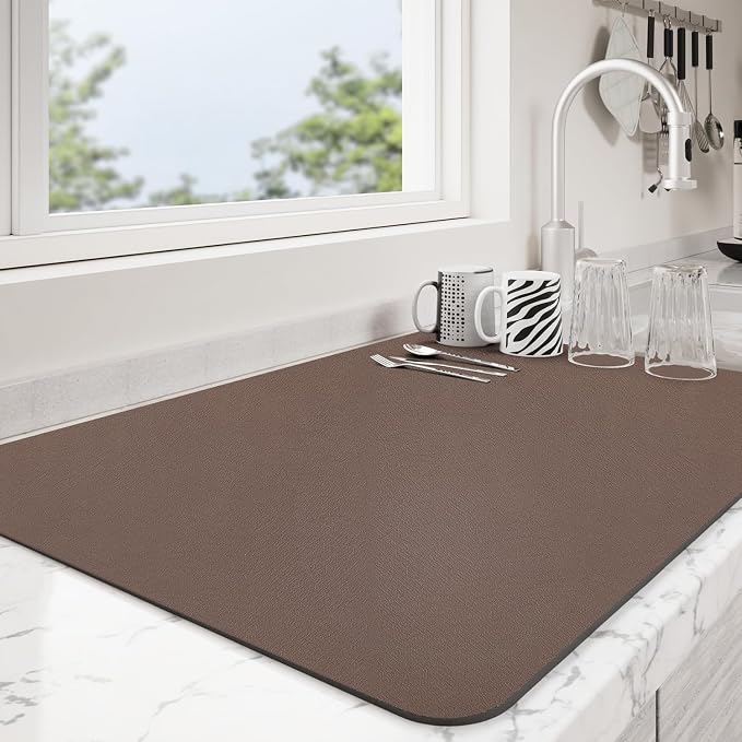 Dish Drying Mat for Kitchen Counter | Coffee Bar Mat for Countertops | Heat by Unknown