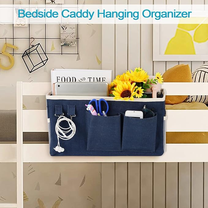 Loghot Bedside Caddy/Bedside Storage Bag Hanging Organizer - Image 2