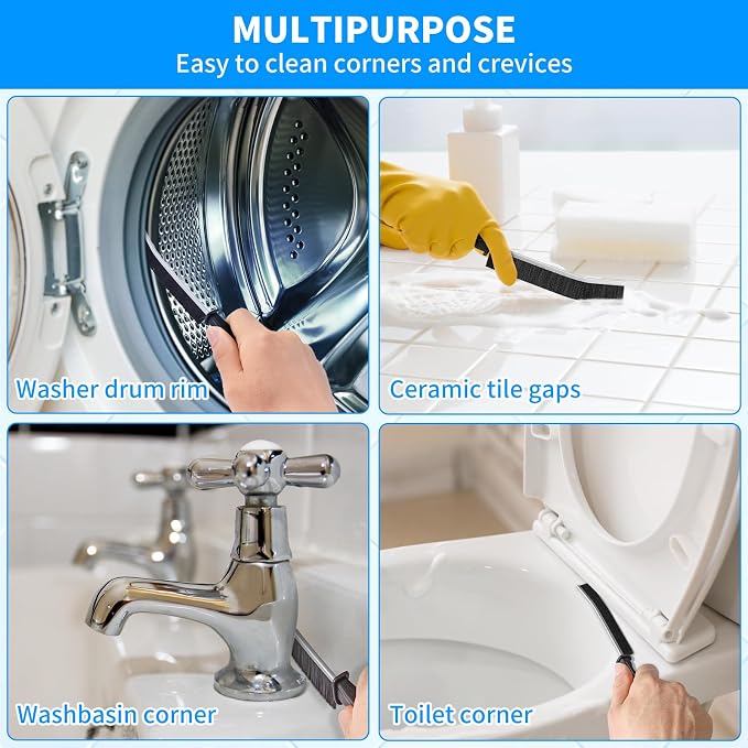 4TH Crevice Cleaning Brush Set–Household Deep Cleaning Supplies, and Tough - Image 4