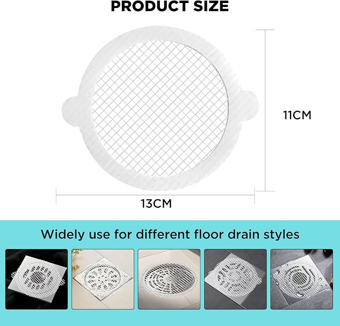 35 Pack Disposable Floor Drain Stickers, Hair Drain Stickers Disposable Shower - Image 2