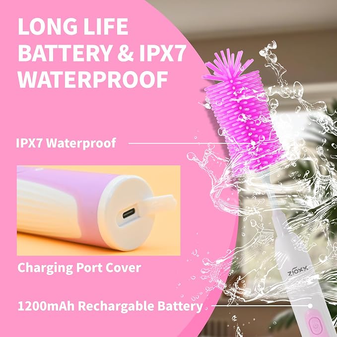 Electric Bottle Brush Cleaner New Upgrade, Portable Electric Baby Bottle Brush - Image 6