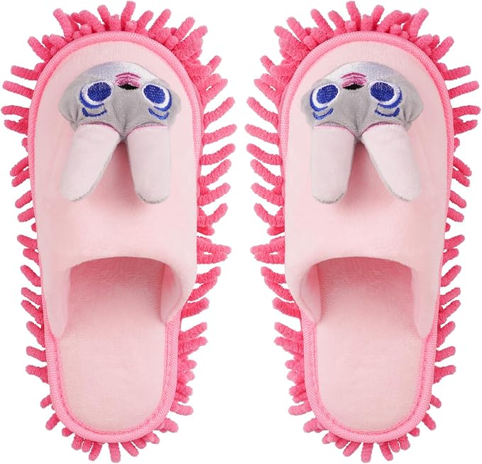 Liitrton Mop Slippers Cartoon Mop Shoes, Washable Microfiber Slippers by Liitrton