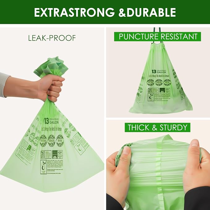 10-13 Gallon Compostable Trash Bags - Image 3