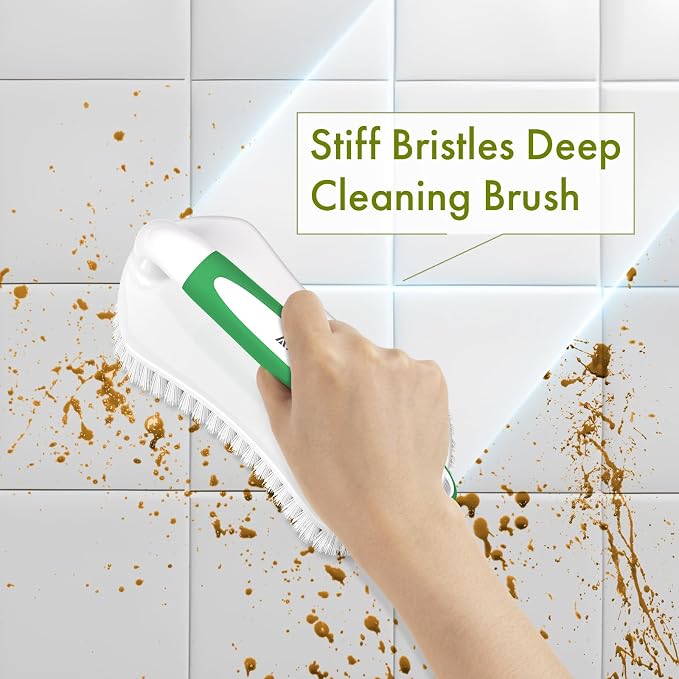 Amazer Scrub Brush for Cleaning Comfort Grip Shower Scrubber Stiff Bristles - Image 5