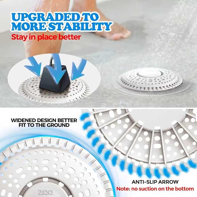 zaa Shower Drain Hair Catcher, Premium Silicone Drain Protector & Shower Drain - Image 3