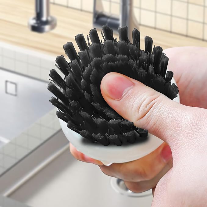 Dish Scrub Brush, Ergonomic Grip Palm Brush, Kitchen Scrub Brushes - Image 3