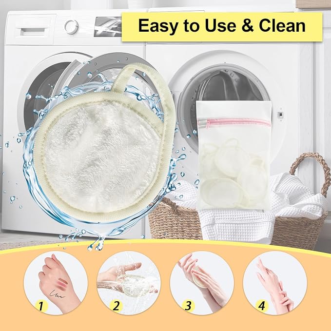 Nugilla 18 Packs Reusable Makeup Remover Pads - Image 6