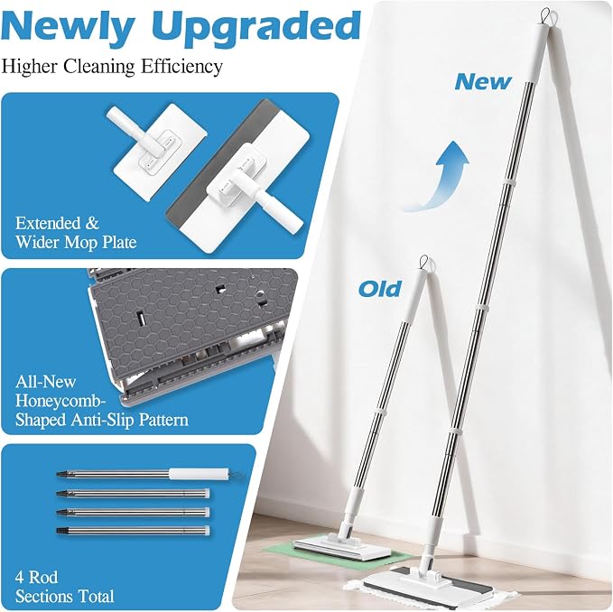 Mini Sweeper Mop, Masthome Reusable Clamp Mop - Image 2