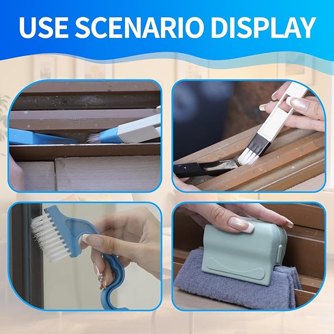 Window Track Cleaner Tool Set, Tile Lines, Car Vents - Image 4