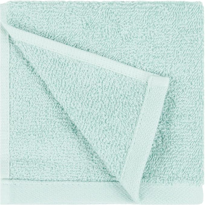 Amazon Basics face Towels for Bathroom, 100% Cotton Extra Absorbent washcloth - Image 9