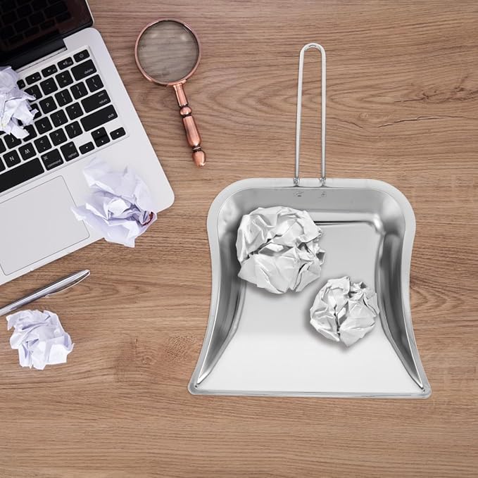 Mini Dust Pan for Table Metal Dust Pan and Brush Sets Stainless Steel Shovel - Image 4