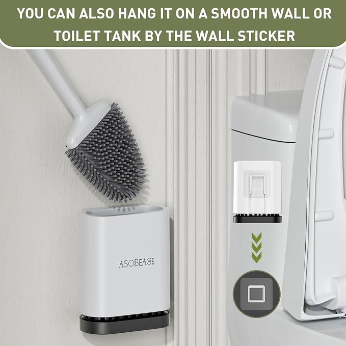 ASOBEAGE Deep Cleaner Toilet Brush: Silicone Toilet Brush - Image 7