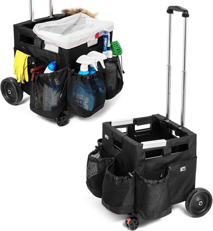 Wheelie Clean - Stair Climbing Cleaning Supplies Organizer & Caddy on Wheels by SupplyMaid
