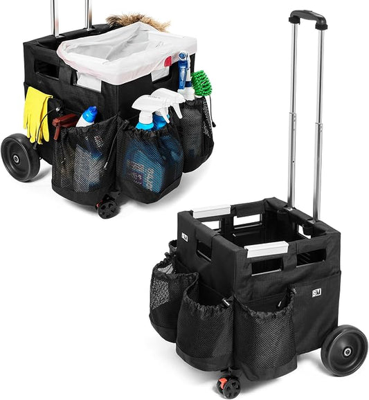 Wheelie Clean - Stair Climbing Cleaning Supplies Organizer & Caddy on Wheels by SupplyMaid