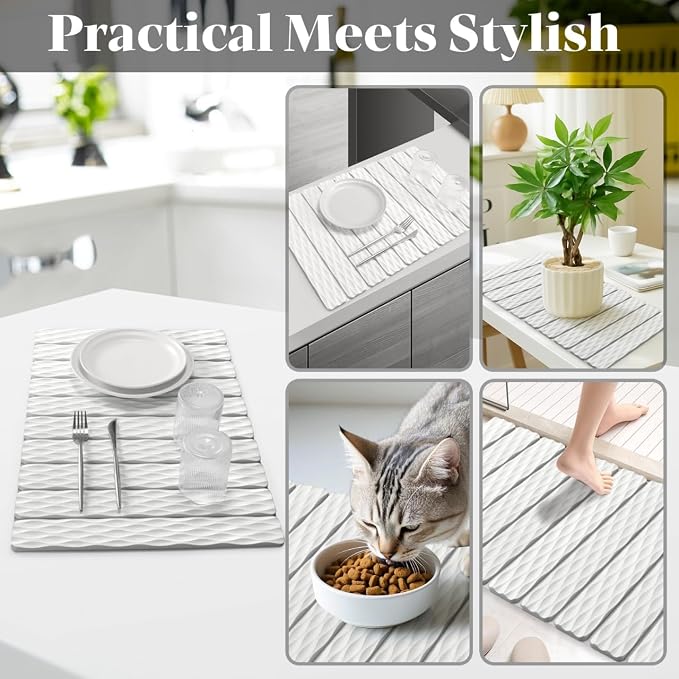 Stone Dish Drying Mat for Kitchen Counter, Kitchen Counter Mats for Dishes - Image 7