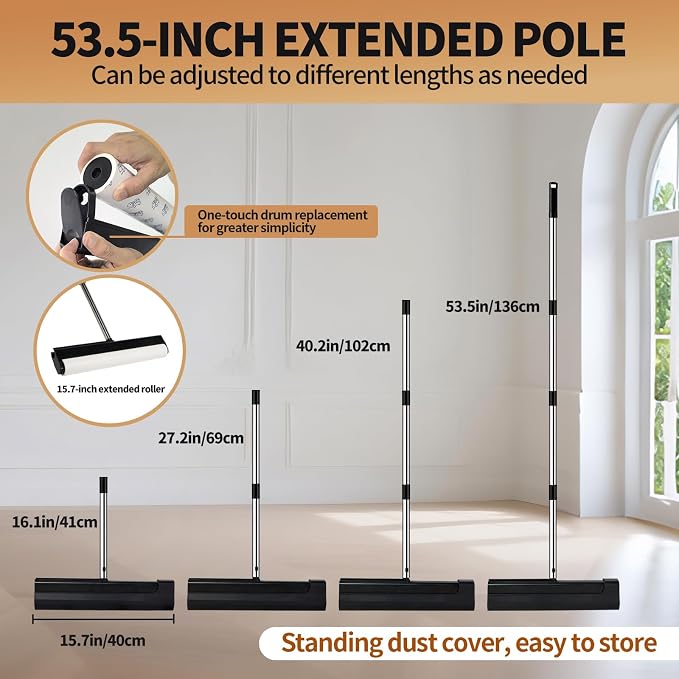 Large Lint Rollers for Carpet, 15.74 in Extra Sticky Rollers for Floor - Image 3