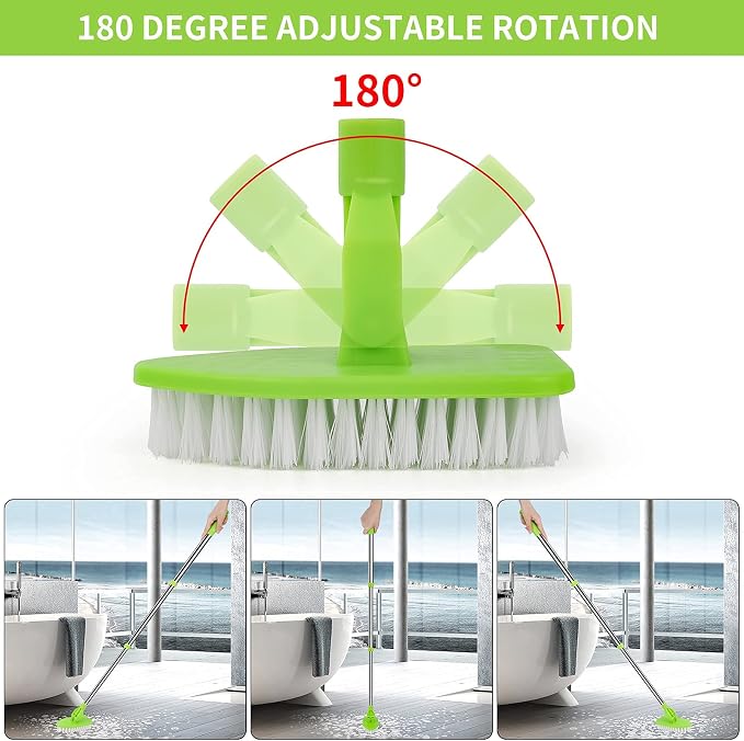 Scrub Cleaning Brush with Long Handle 35'' - Image 3