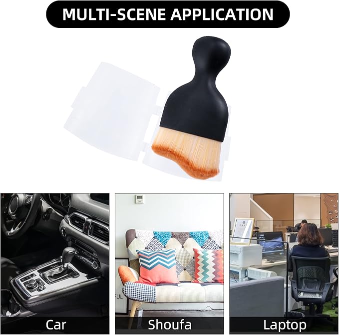 2 PCS Woobrooch Car Interior Dust Sweeping Soft Brush, Woobrooch Zabernim Car - Image 3